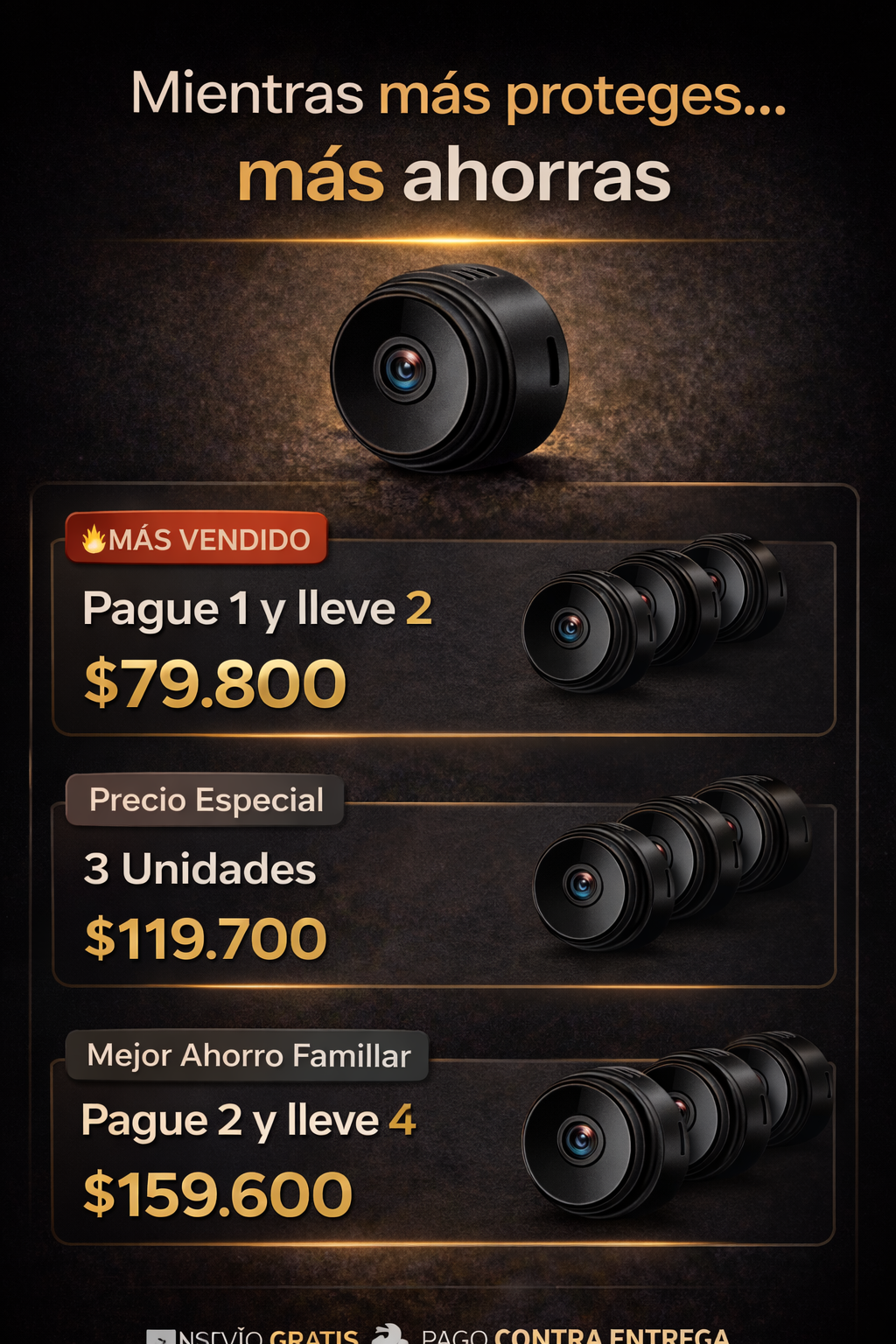 PROMO 2X1 Cámara de seguridad discreta Visión Prime