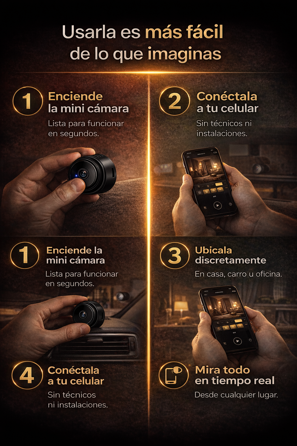 PROMO 2X1 Cámara de seguridad discreta Visión Prime